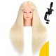 Cap de Manechin cu Par Blond Aurelia - Set de Accesorii pentru Coafură