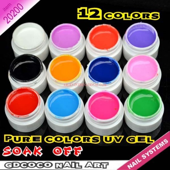 Set 12 Geluri UV Color GD COCO - 8ml