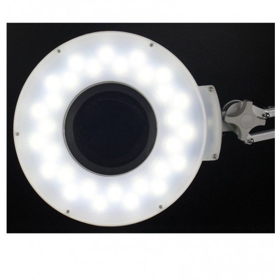 Lampa cu lupa cosmetica profesionala 5 dioptrii mobila cu brat flexibil LED