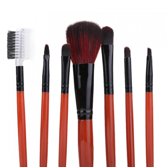 Pensule Make-Up Par Natural Maro Megaga Set 7 Buc