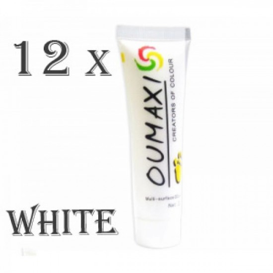 Vopsele Acrilice White OUMAXI 12x12ml