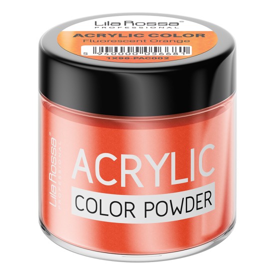 Pudra acrilica color, Lila Rossa, Fluorescent Orange, 7 g