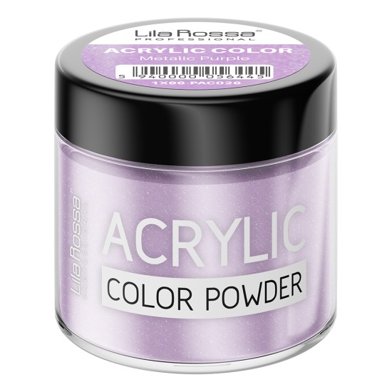 Pudra acrilica color, Lila Rossa, Metalic Purple, 7 g