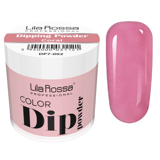 Dipping powder color, Lila Rossa, 7 g, 002 coral