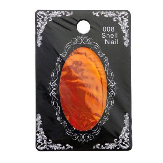 Autocolante decorative pentru unghii, Shell Nail, #008, portocalie