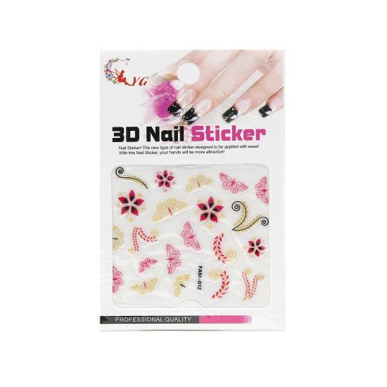 Abtibild unghii 3D, Nail Sticker FAM-012