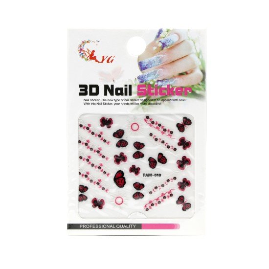 Abtibild decor unghii 3D, Nail Sticker FAM-010