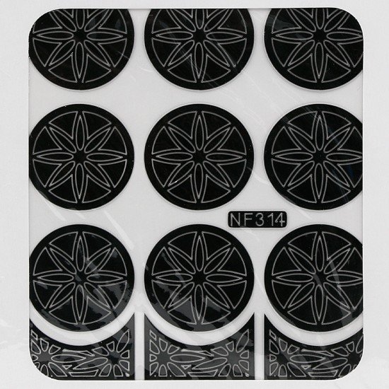 Autocolante decorative pentru unghii, NF318, culoare neagra